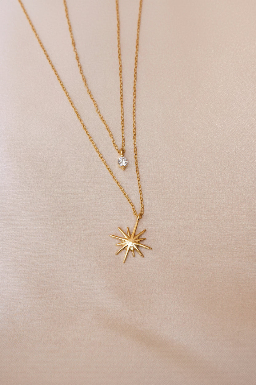 Double Layered Shiny Necklace