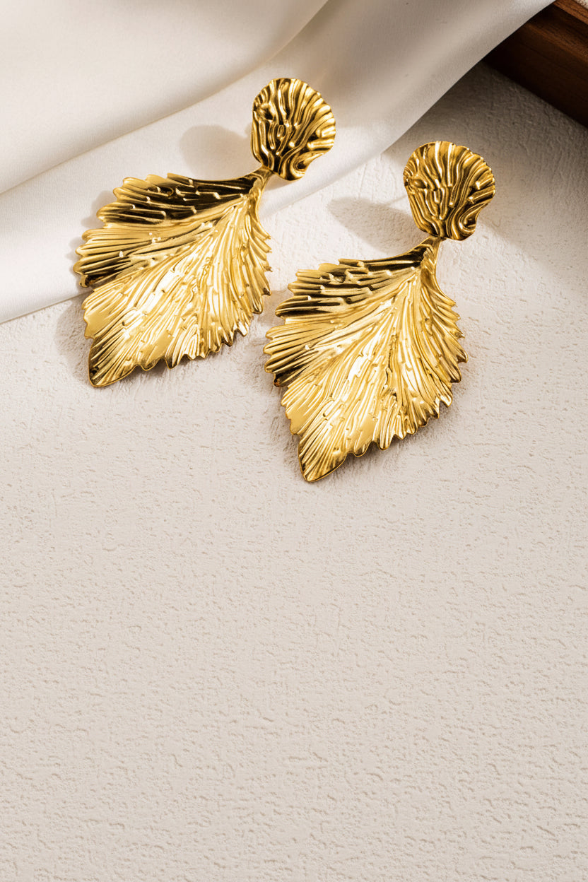 Leaf flower Drop Earrings
