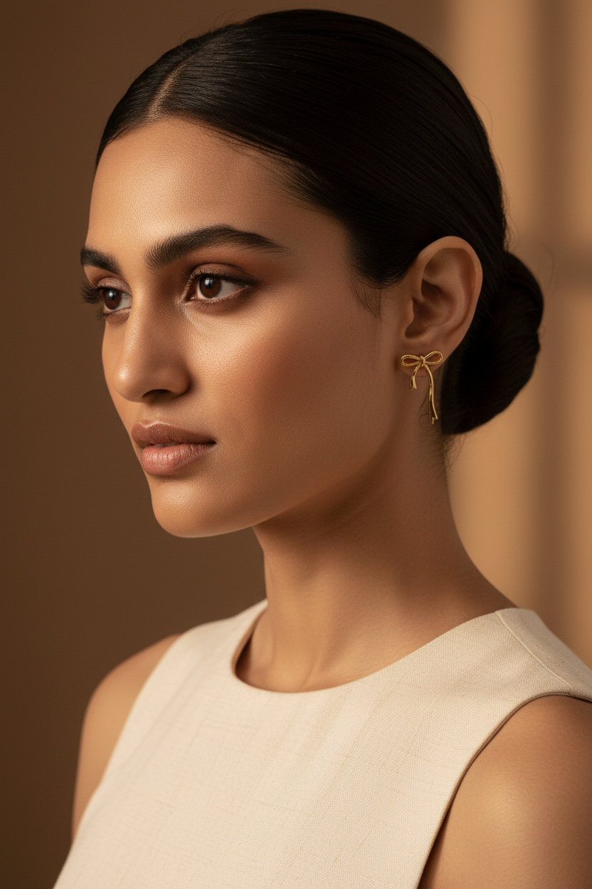 Bow Knot 925SS Stud Earrings