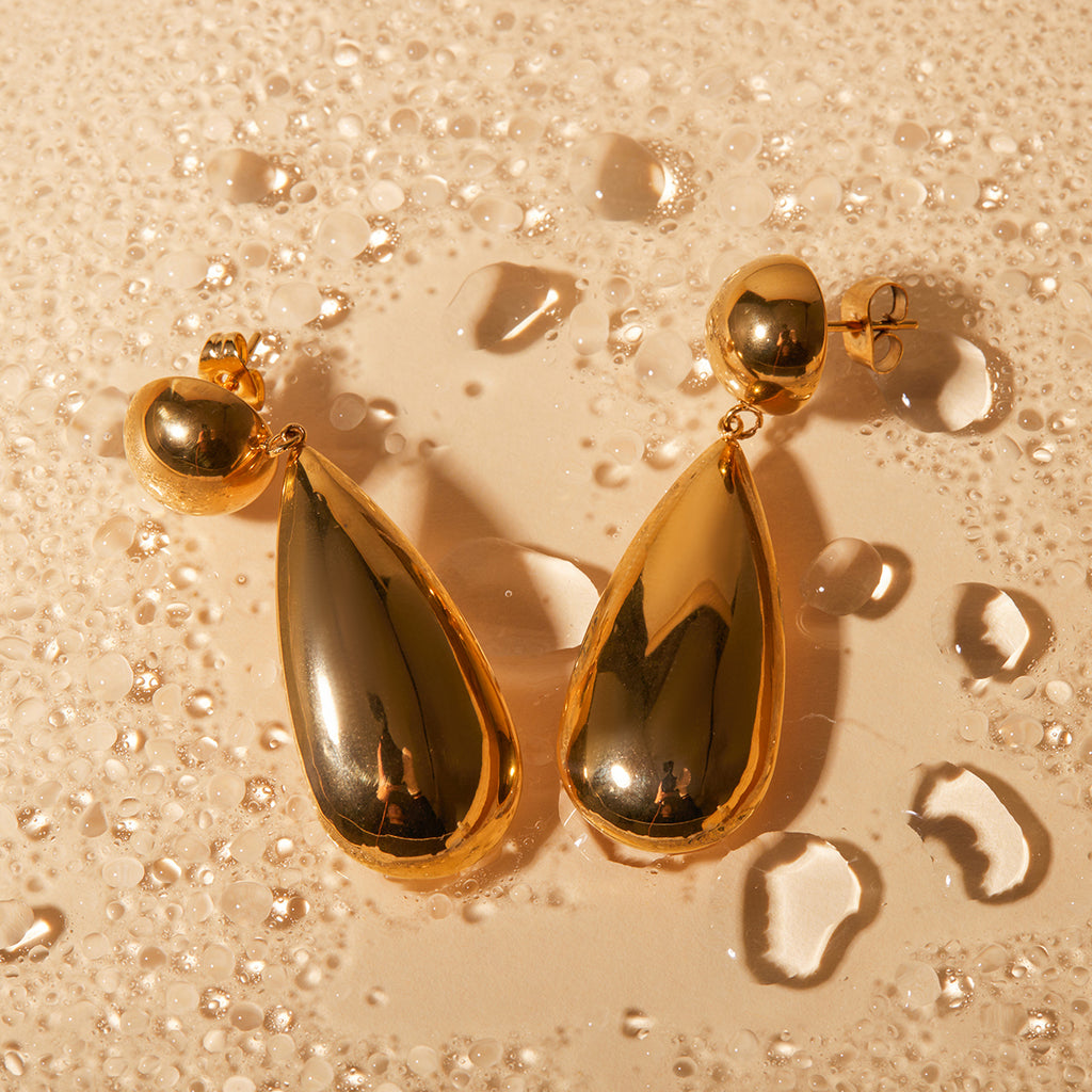 Water Droplets Drop Earrings
