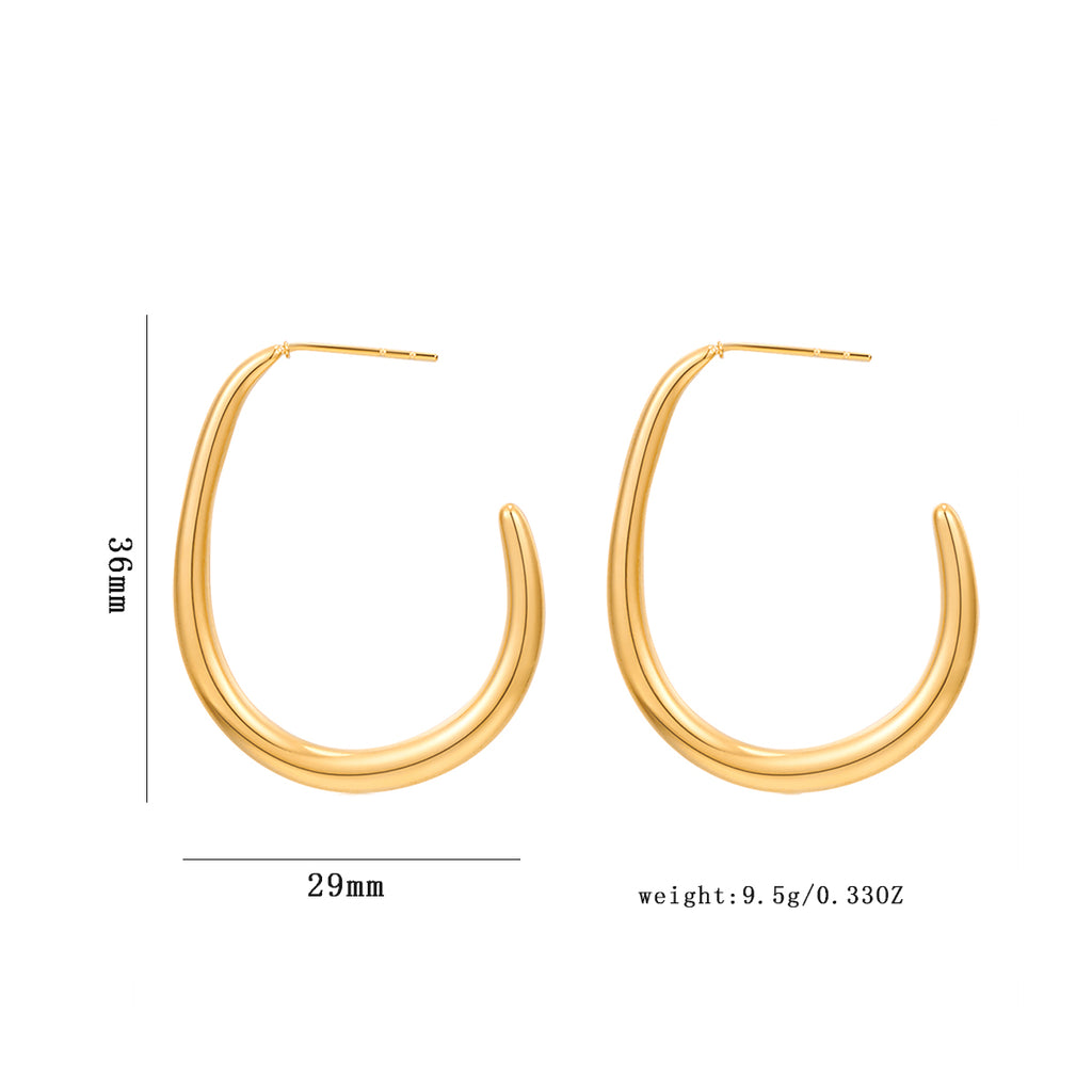 C Shape Earrings