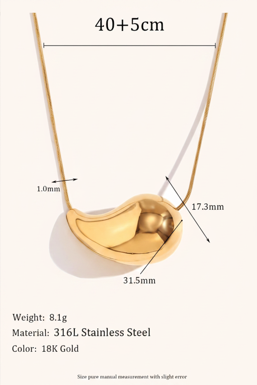 Water Droplet Pendant Necklace