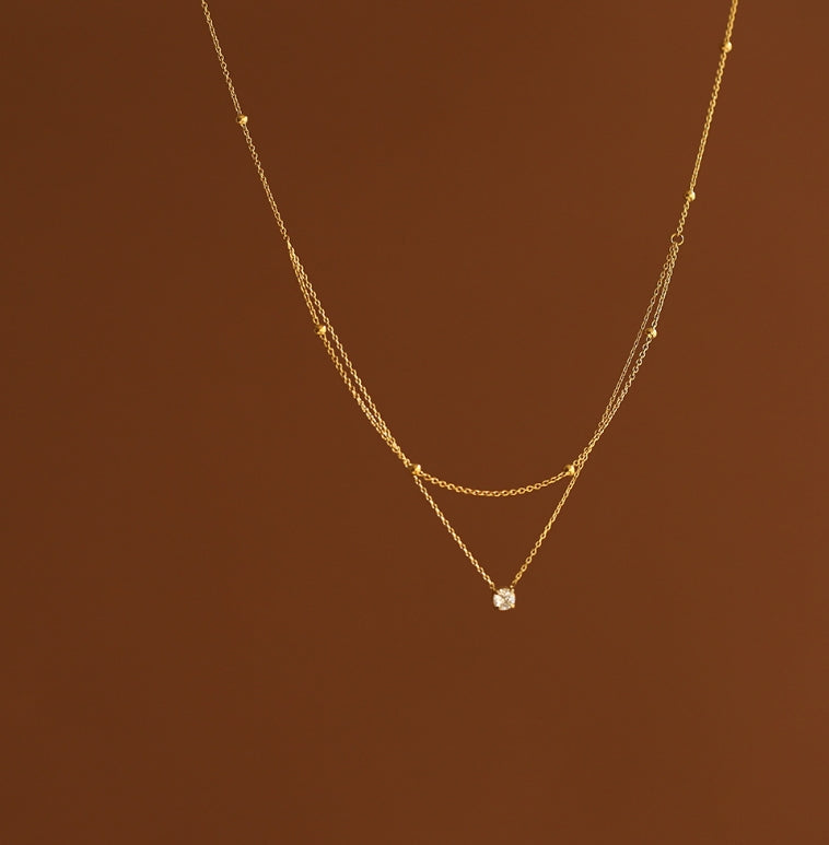 Round Double layered Necklace