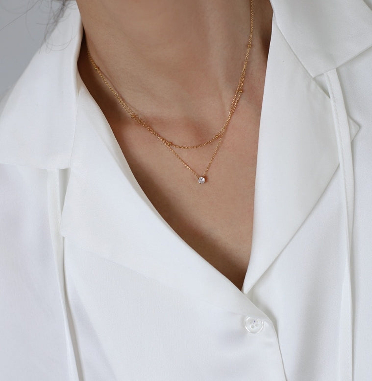 Round Double layered Necklace