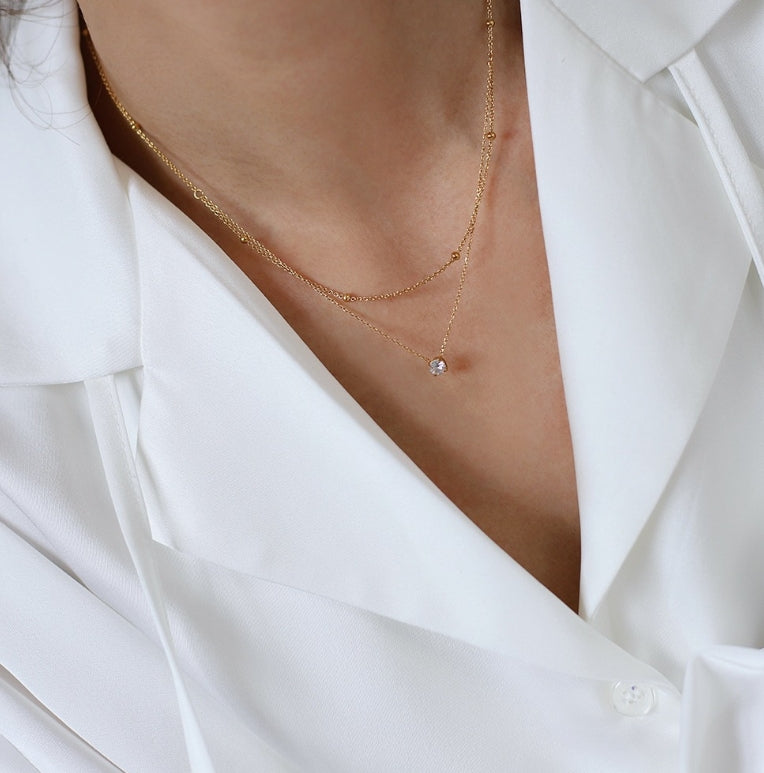 Round Double layered Necklace