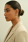 C Shape Stud Earrings