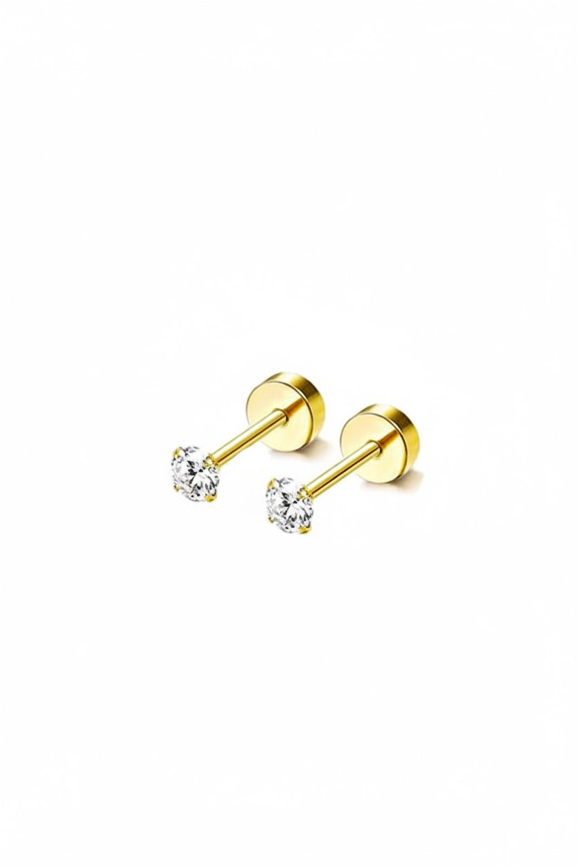 Small Stone Stud Earrings