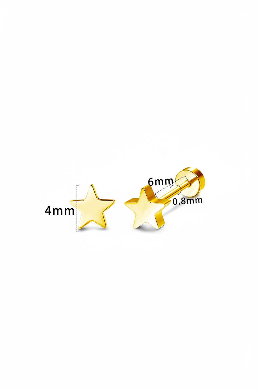 Tiny Star Stud Earrings