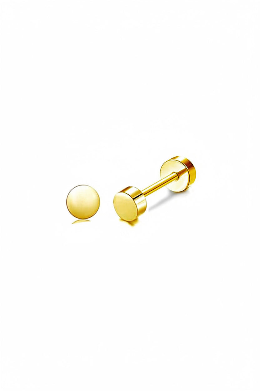 Plain Round Stud Earrings