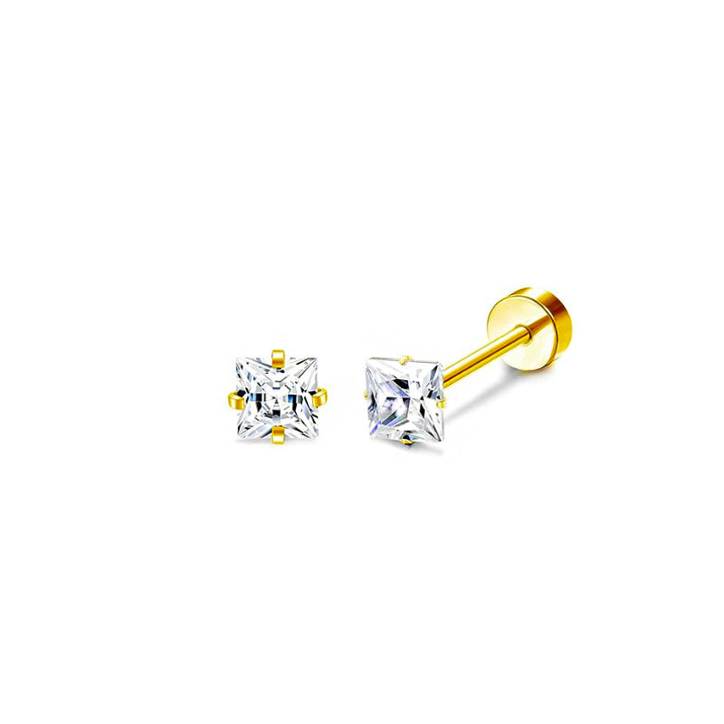 Big Stone Stud Earrings