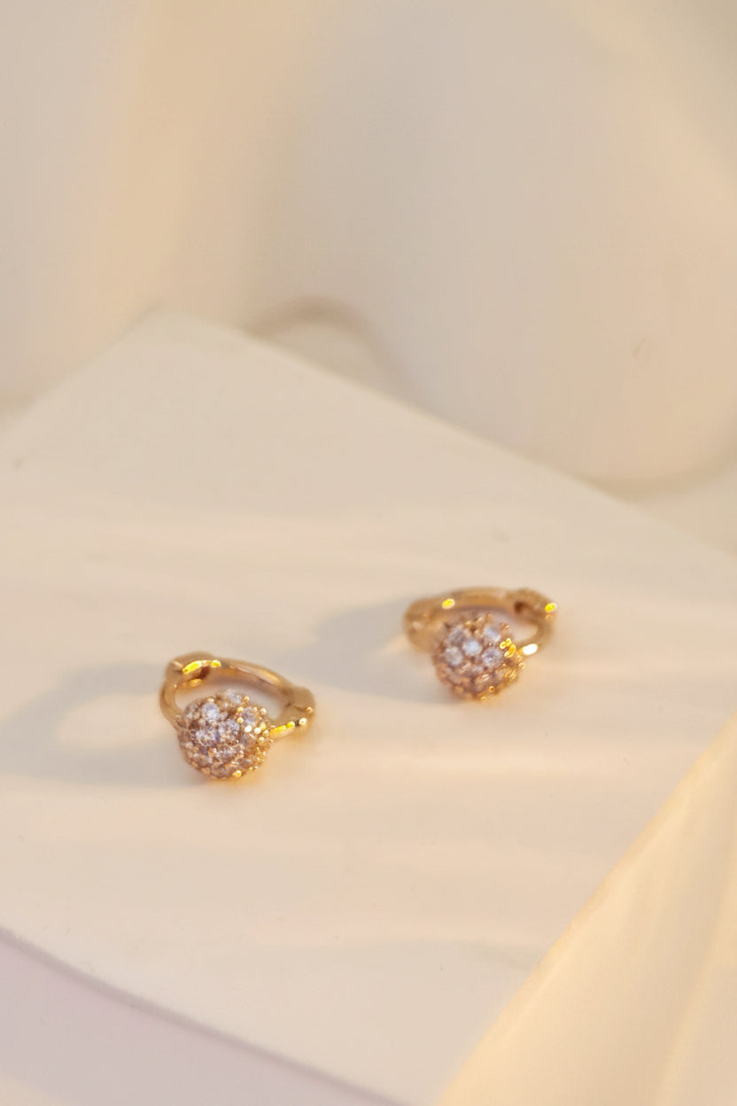 Small Ball S925 Diamond Stud Earrings