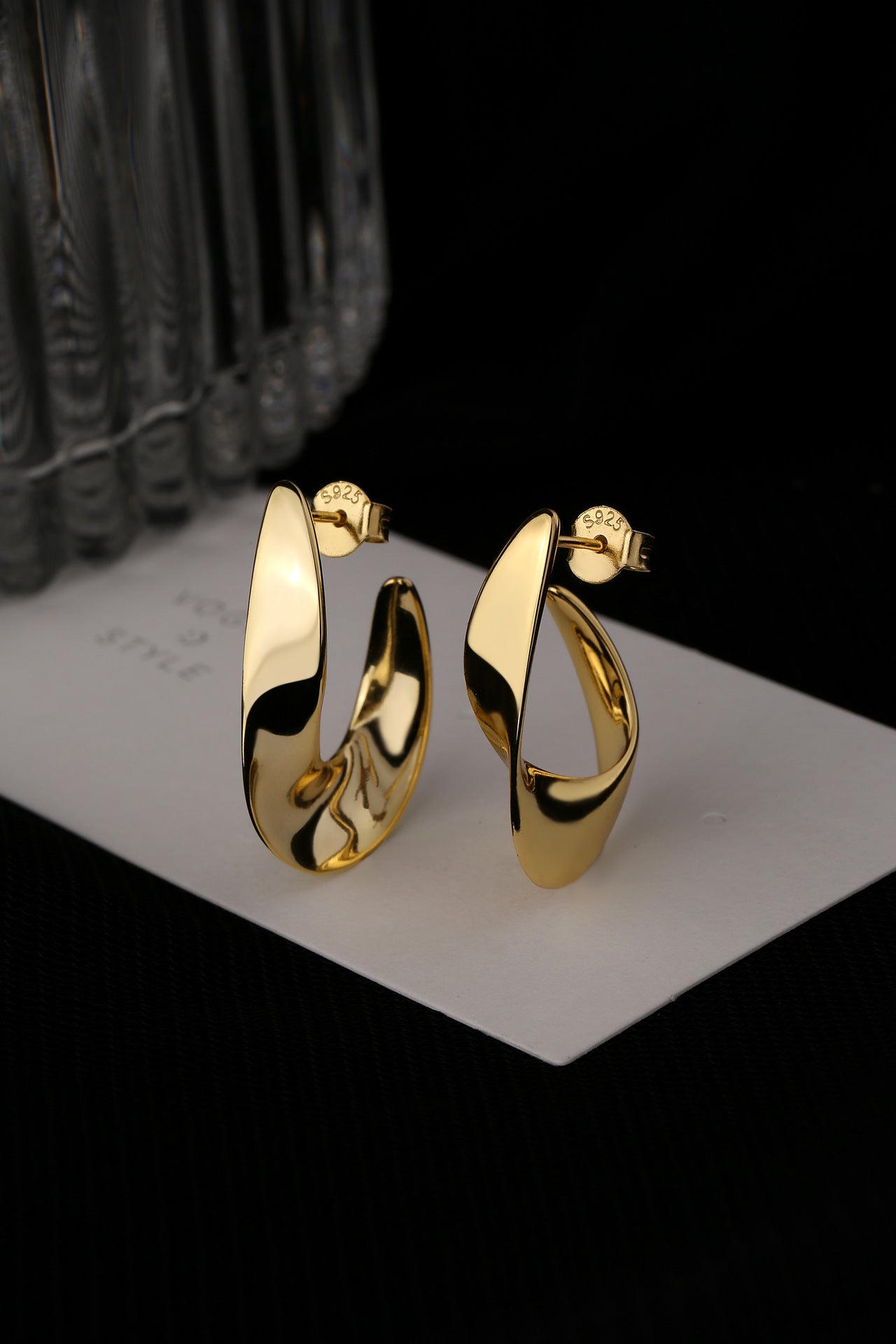 925SS Irregular Earrings