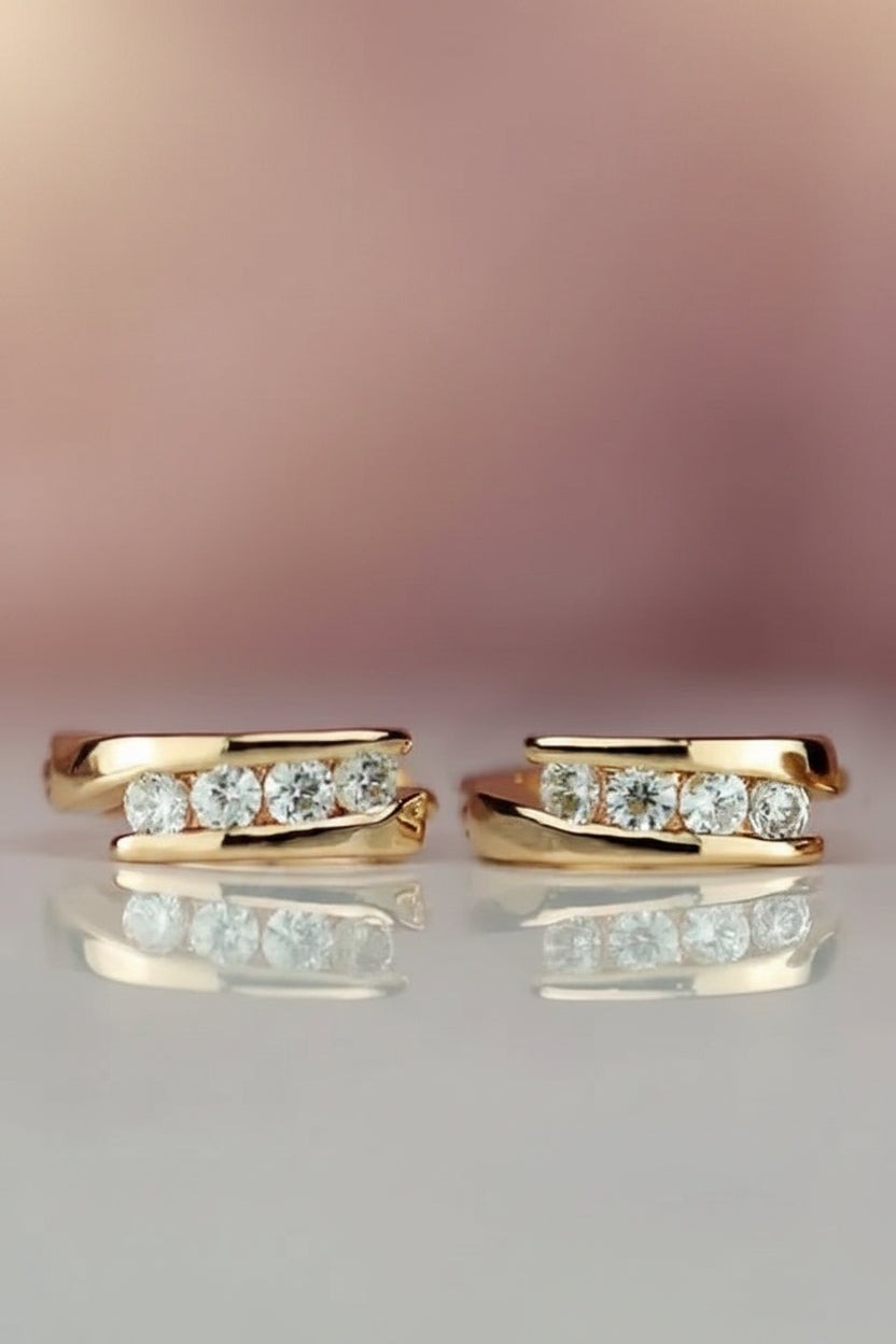 925SS Rhinestone Earrings