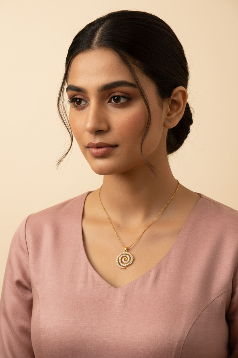 Spiral Pendant Necklace