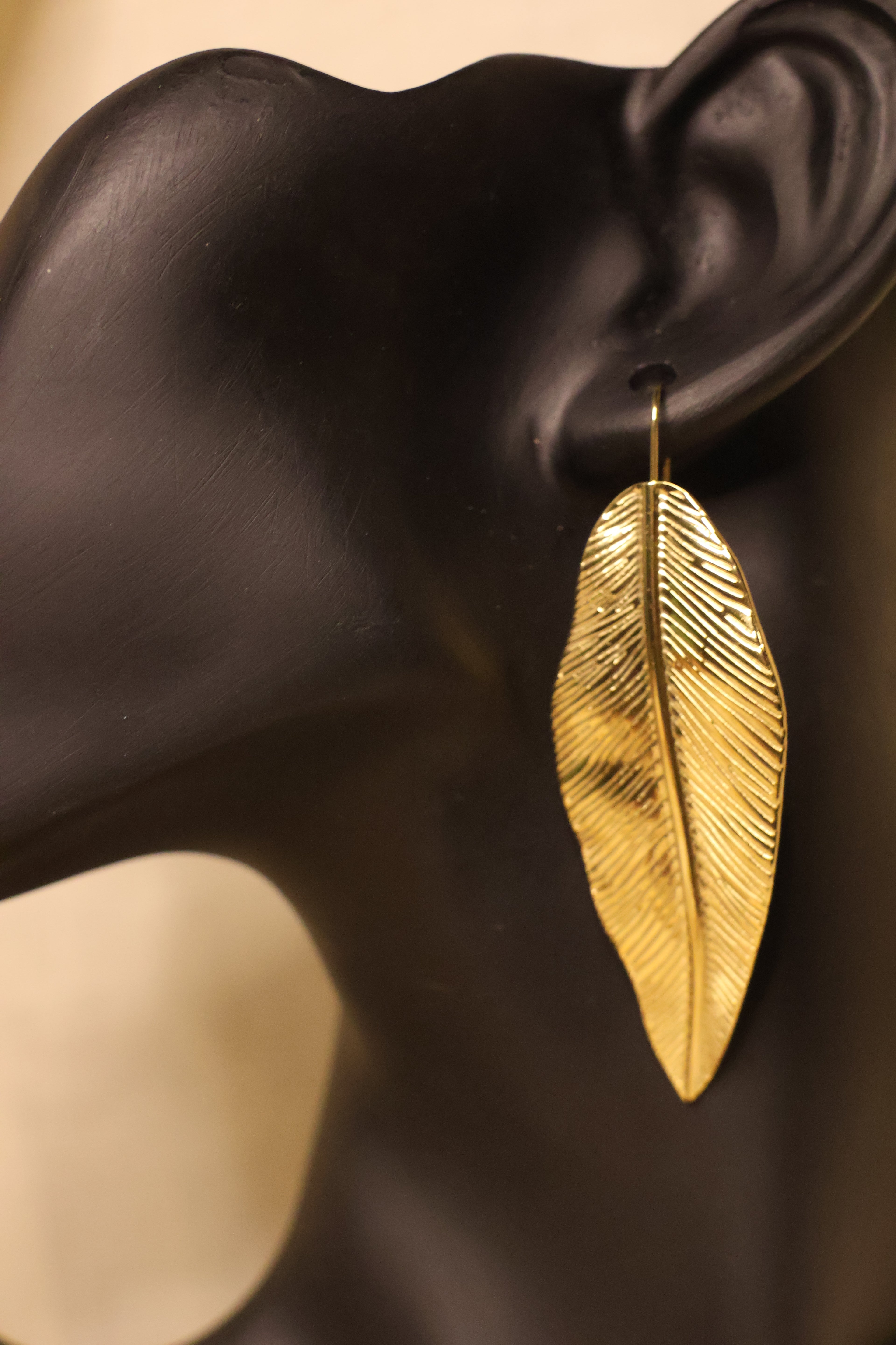 Long Leaf Hook Earrings
