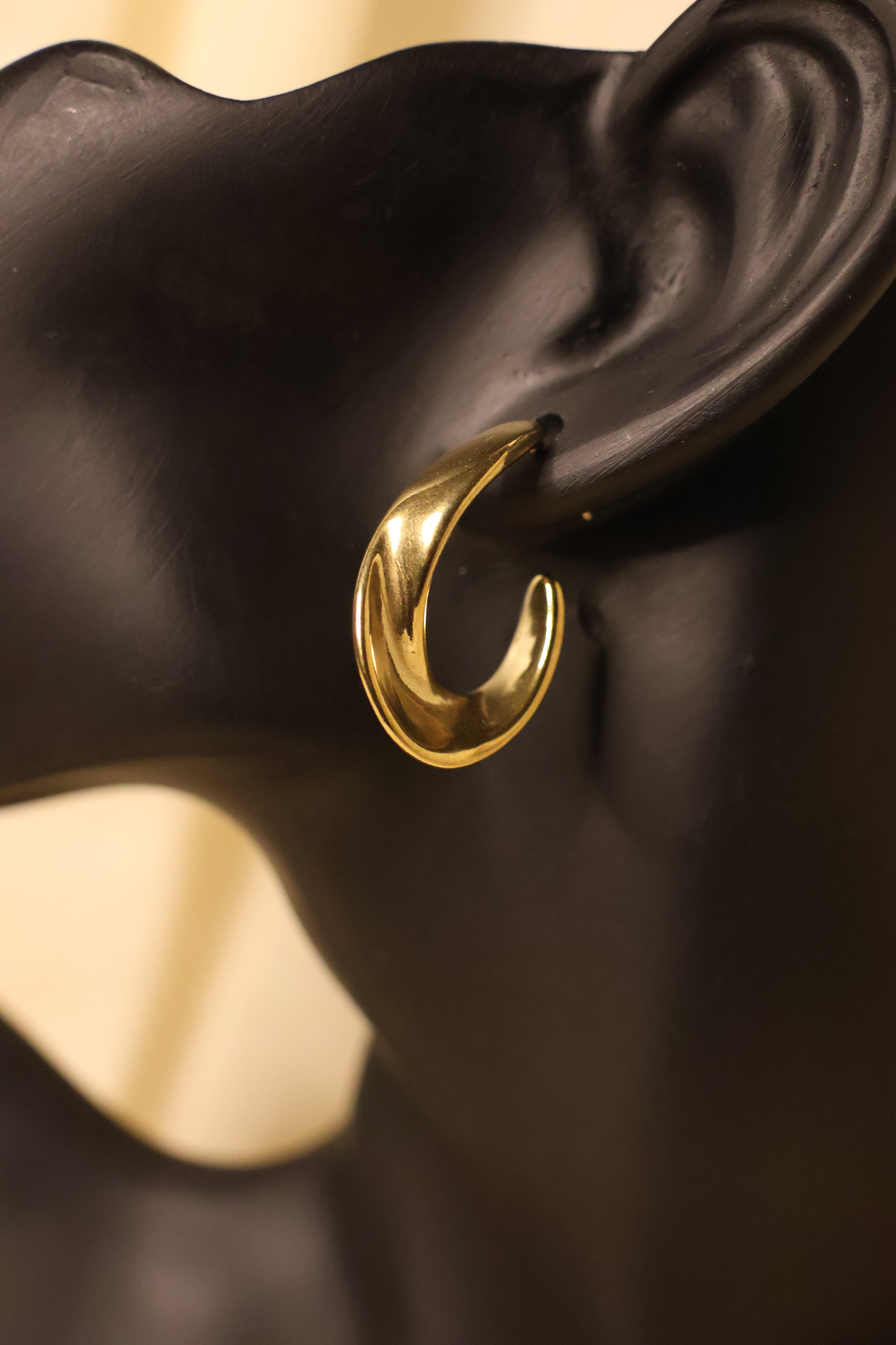 C Shape Stud Earrings