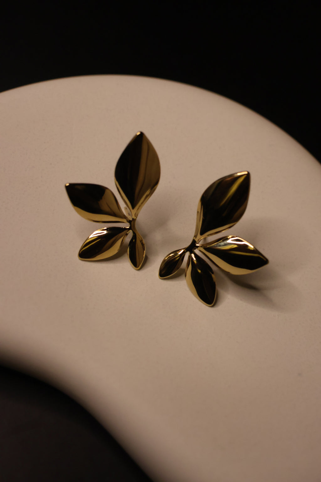 Half Flower Stud Earrings