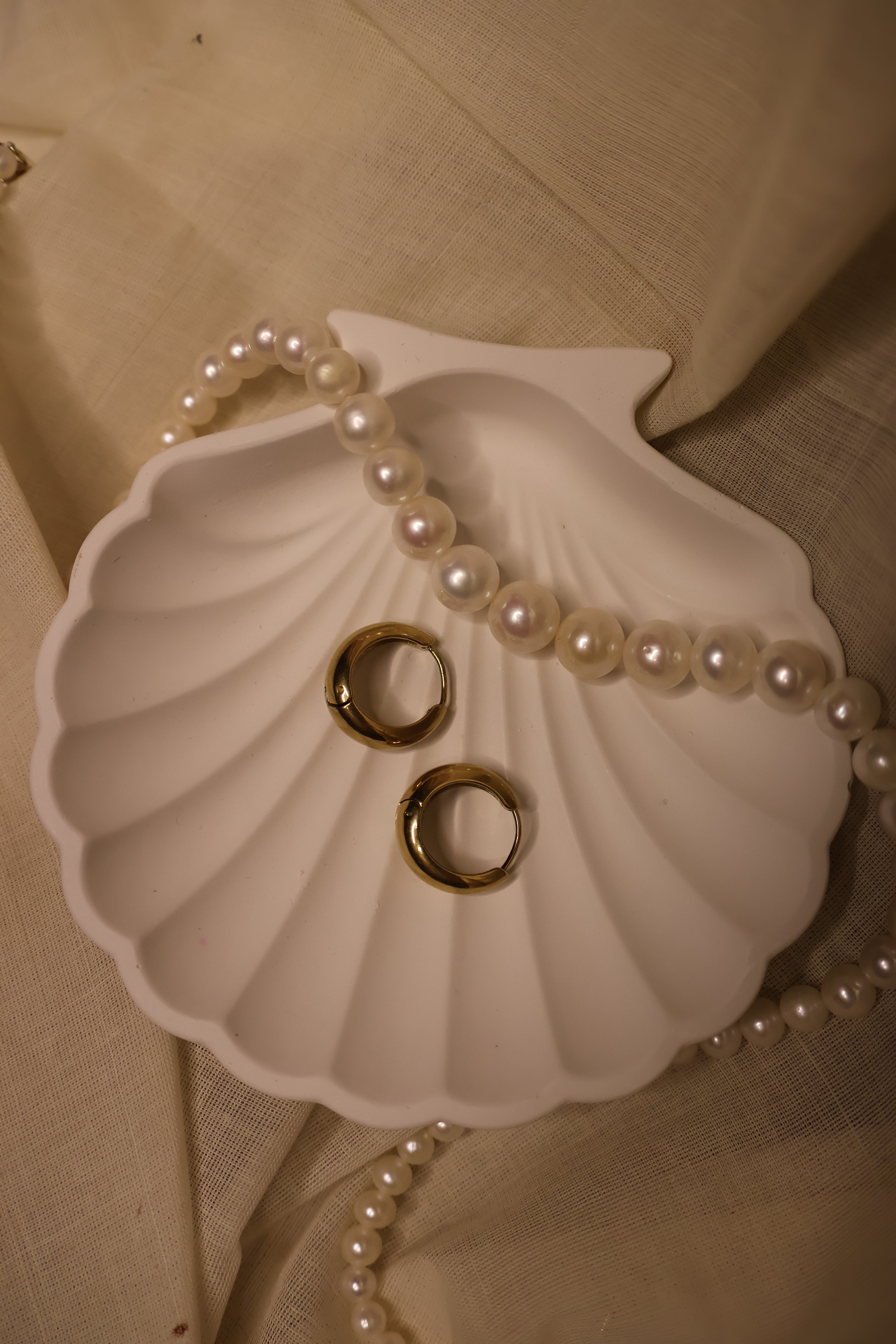 C Shaped Hoop Earrings