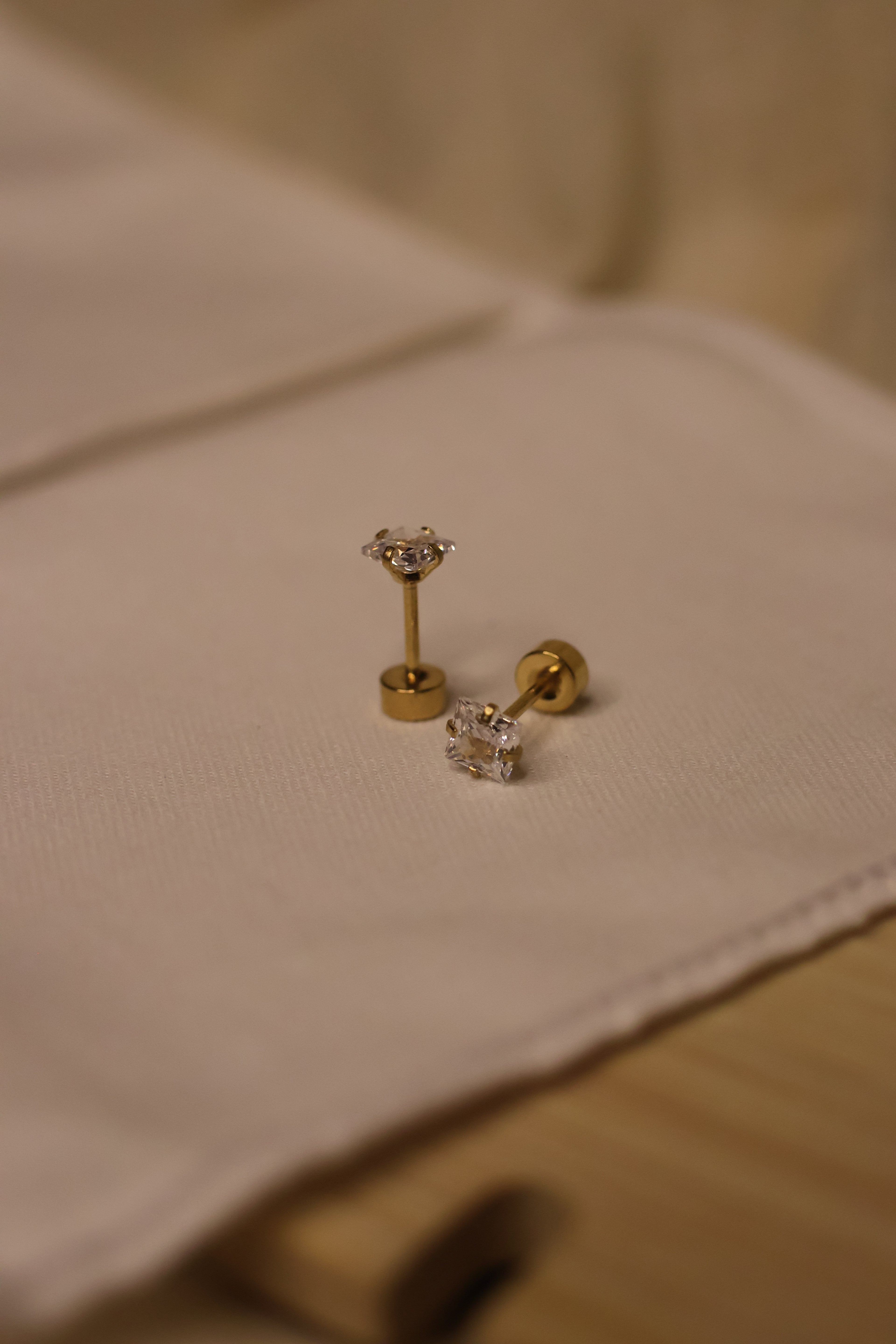 Big Stone Stud Earrings