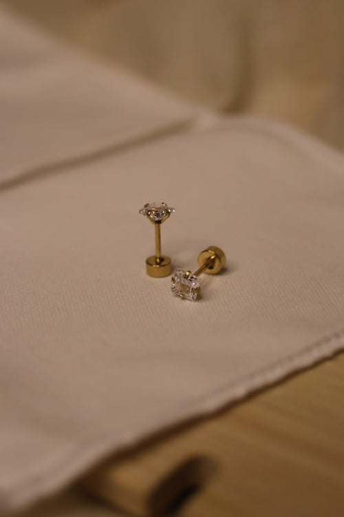 Big Stone Stud Earrings