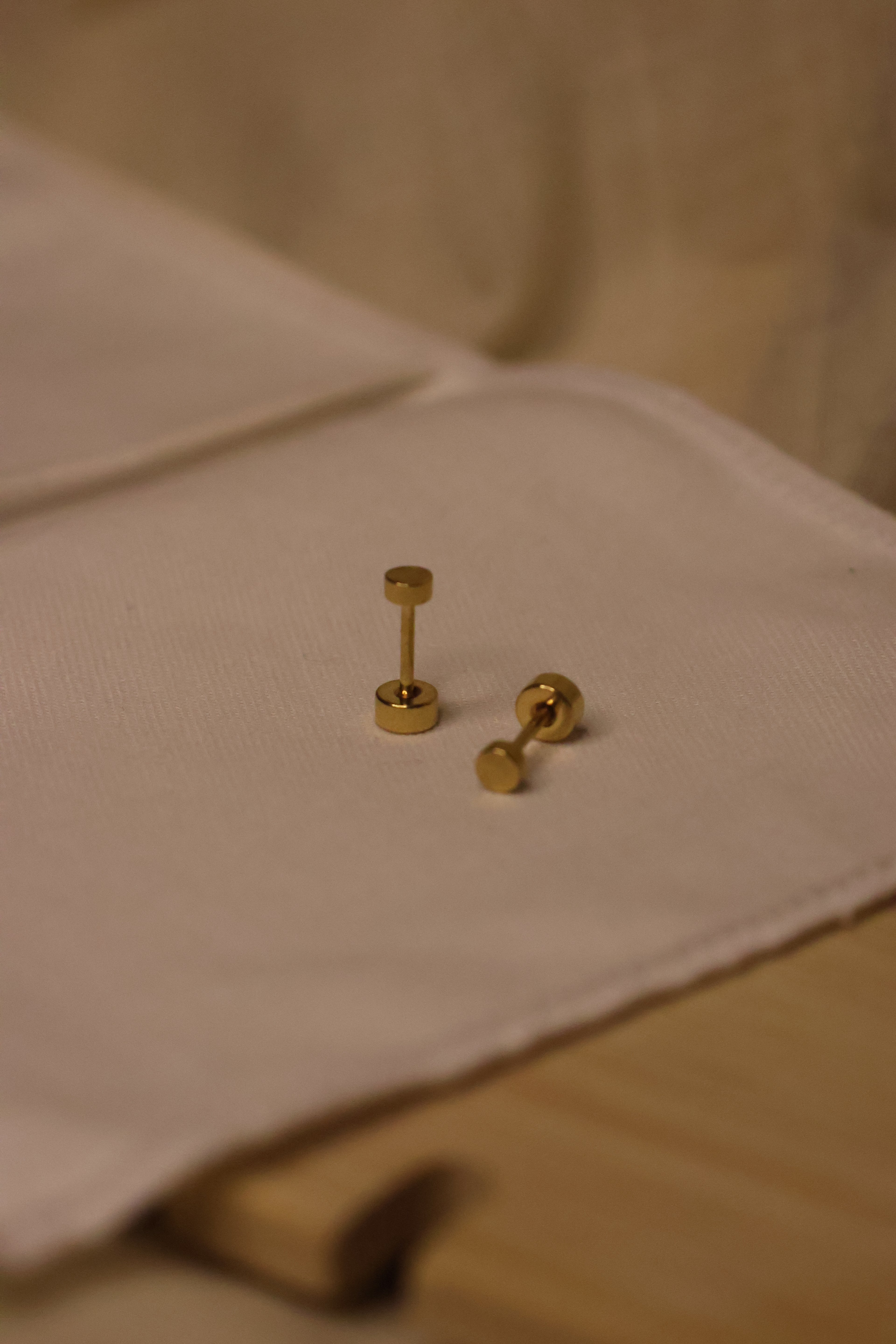 Plain Round Stud Earrings