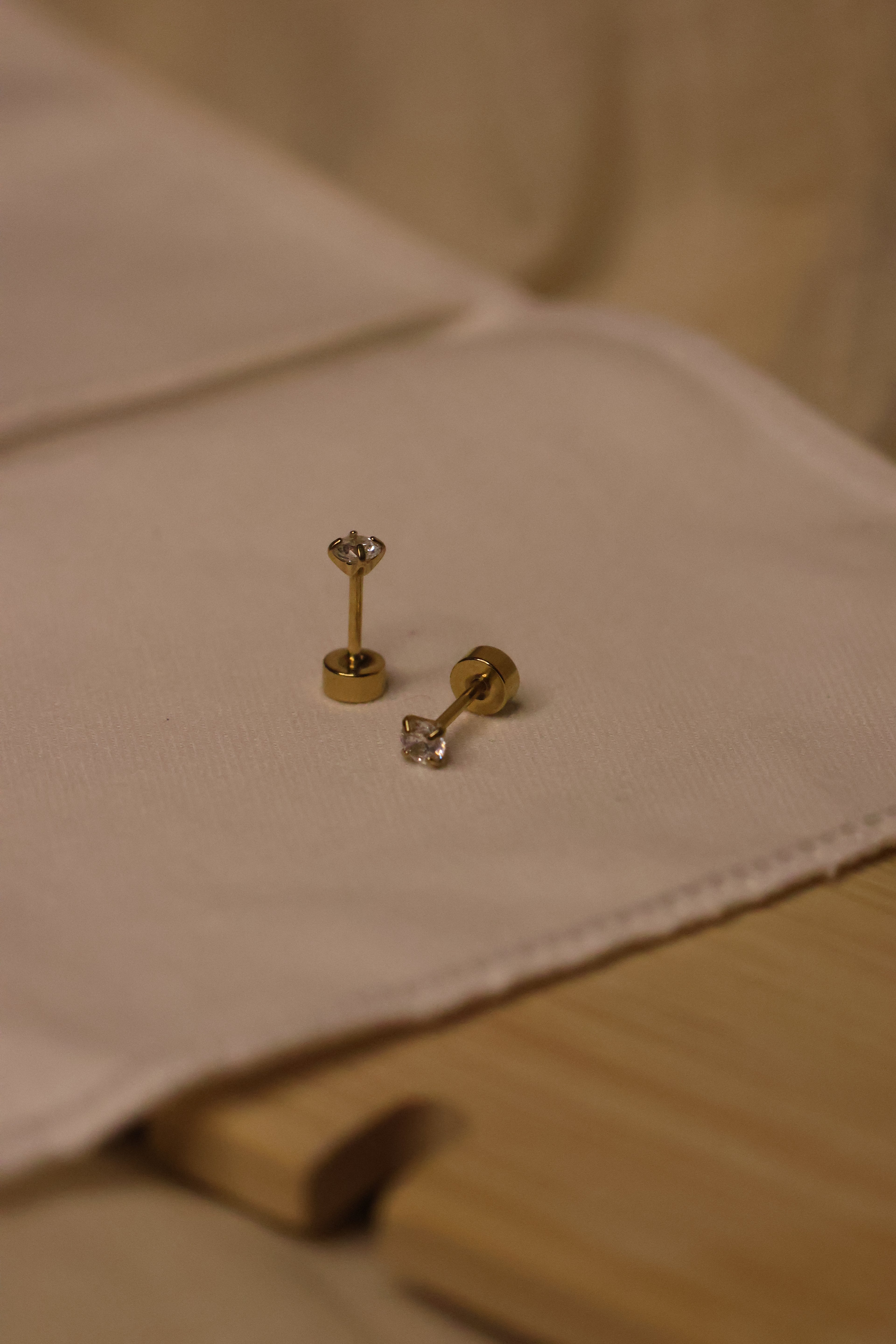 Small Stone Stud Earrings