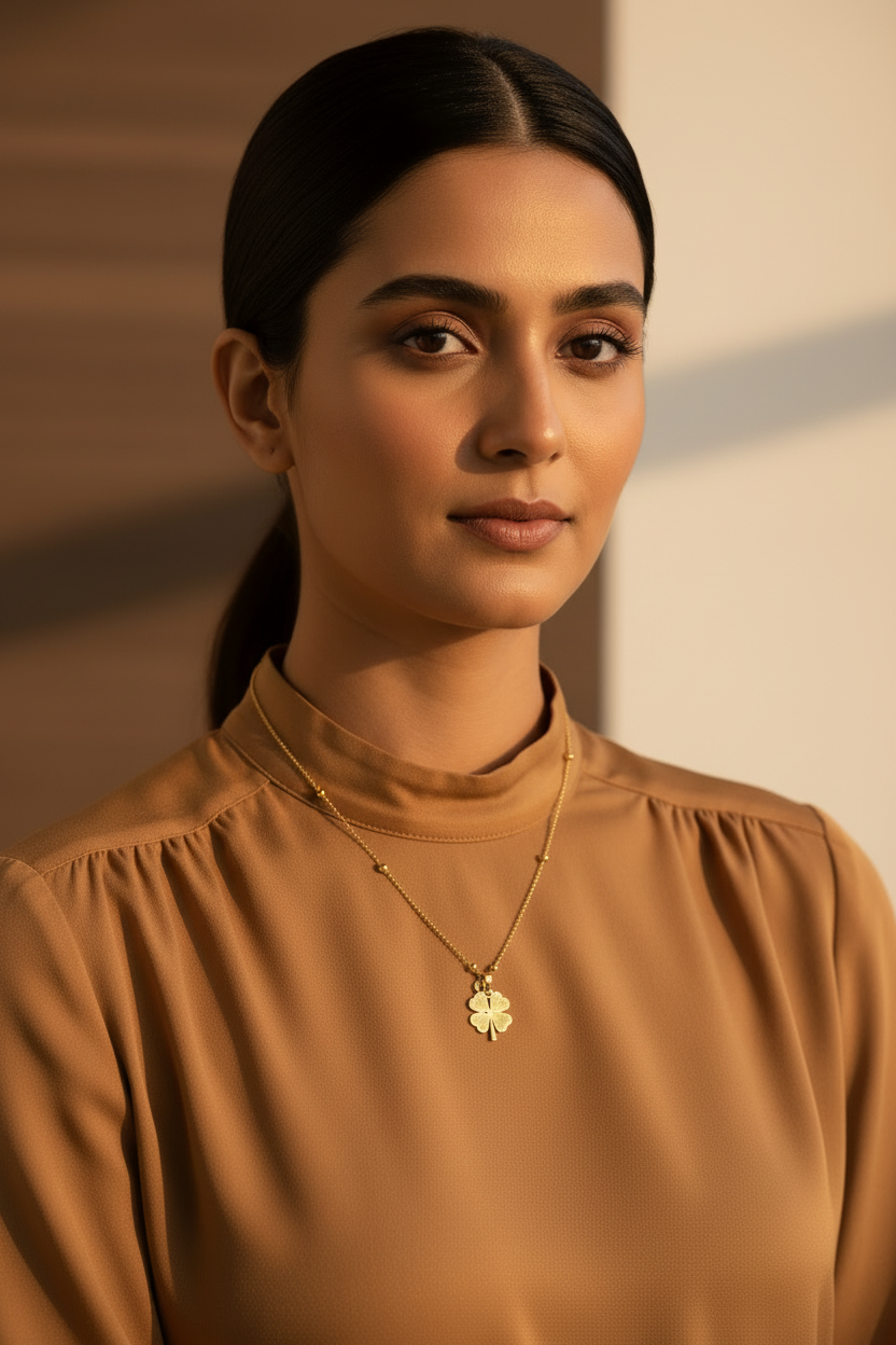 Leaf flower Pendant Necklace