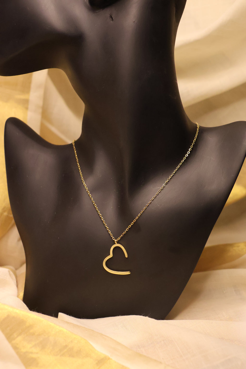Half Heart Pendant Necklace