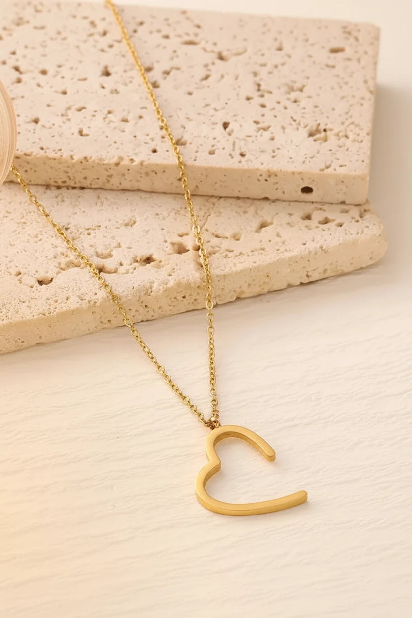 Half Heart Pendant Necklace